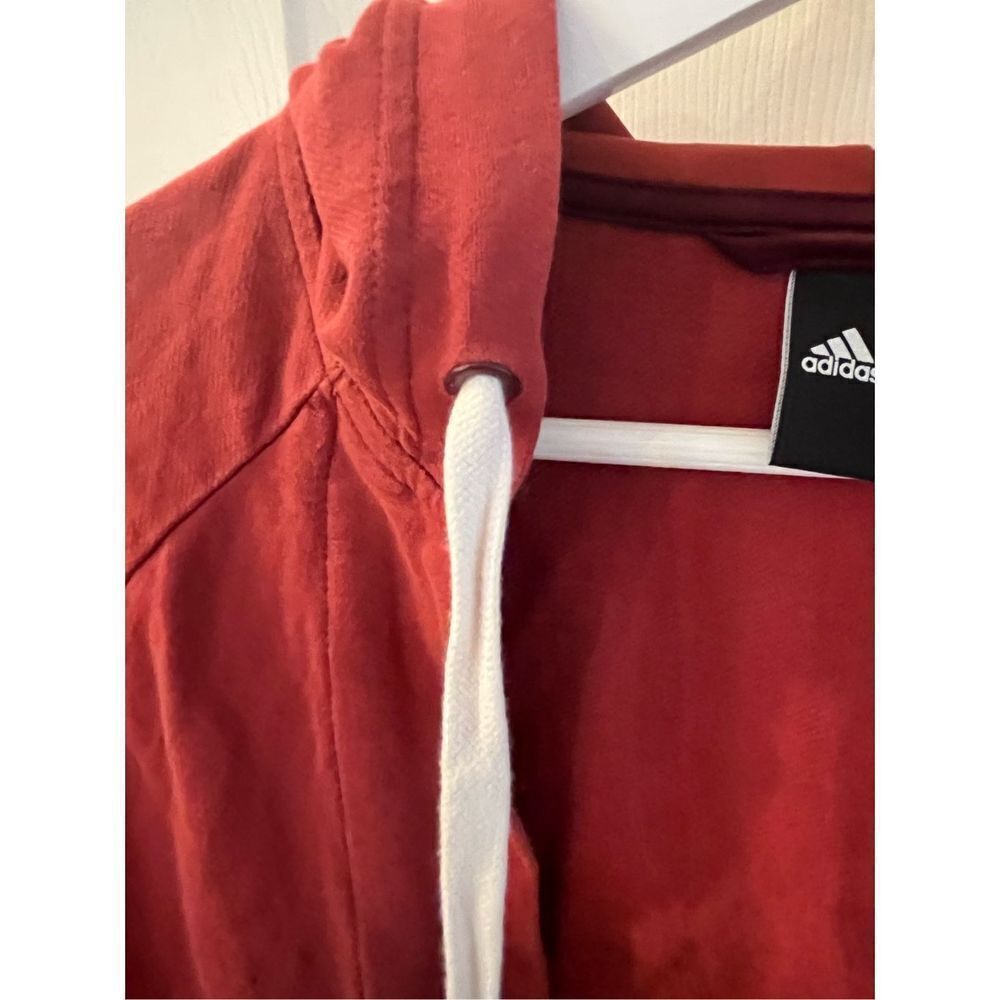 Adidas Rust Open Front Hoodie Sweatshirt Cardigan sz M EUC - Picture 6 of 8